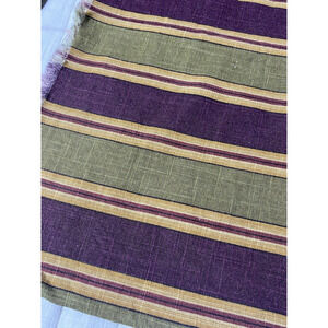 Kingsway Fabric Aurora Upholstery Stripe Purple Green 1.3 Yard Piece Uncut